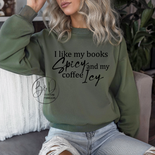 Load image into Gallery viewer, I like my books spicy and my coffee icy