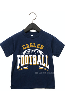 Eagles football (navy gold)