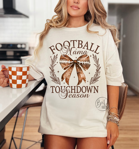 Football mama touchdown season (comfort color tee)