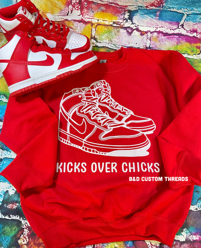 Youth- kicks over chicks   - sweatshirt