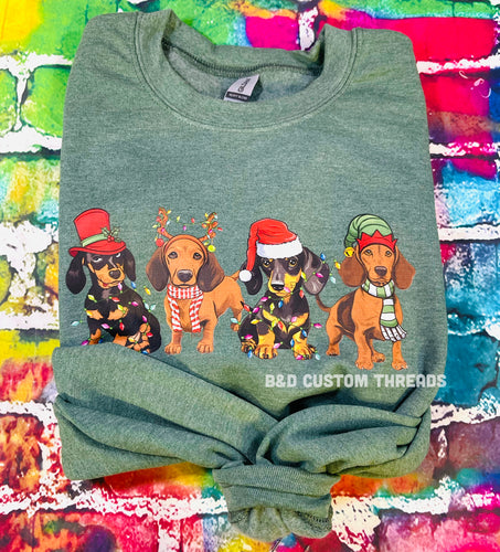 Wiener dog Christmas     - SWEATSHIRT