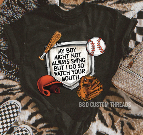 My boy might not swing - baseball