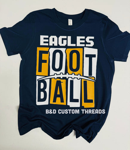 Eagles football 2 (navy gold)