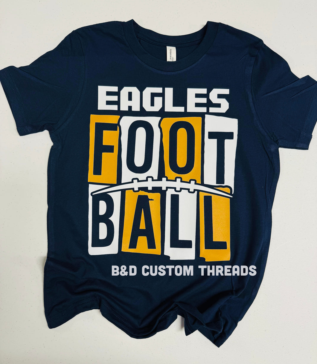 Eagles football 2 (navy gold)