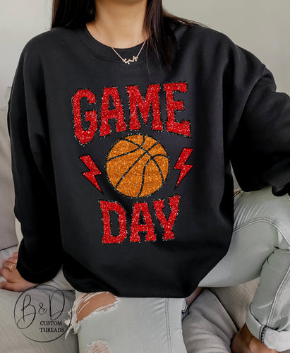 Youth- game day shimmer  - sweatshirt