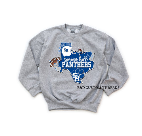 spring hill panthers texas - sweatshirt