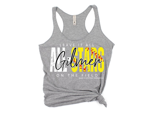 All Stars leave it on the field- softball - tank