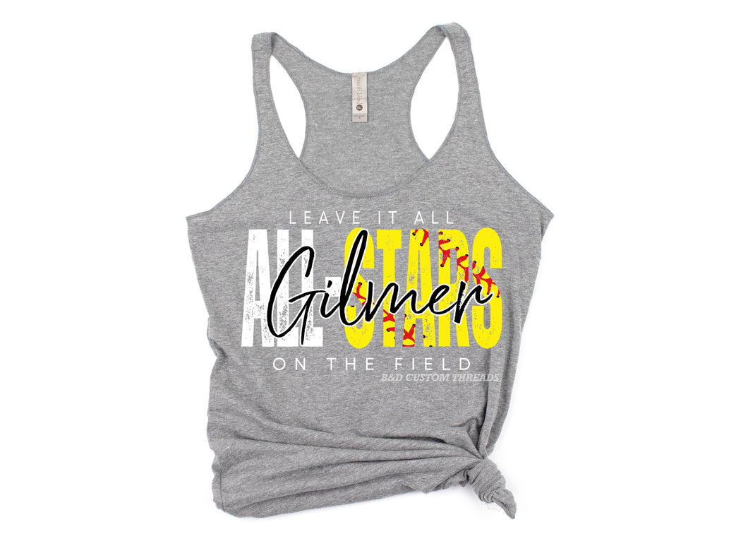 All Stars leave it on the field- softball - tank