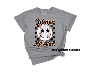 Gilmer all stars smiley - comfort color tee