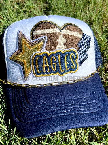 Eagles navy and gold- foam trucker hat