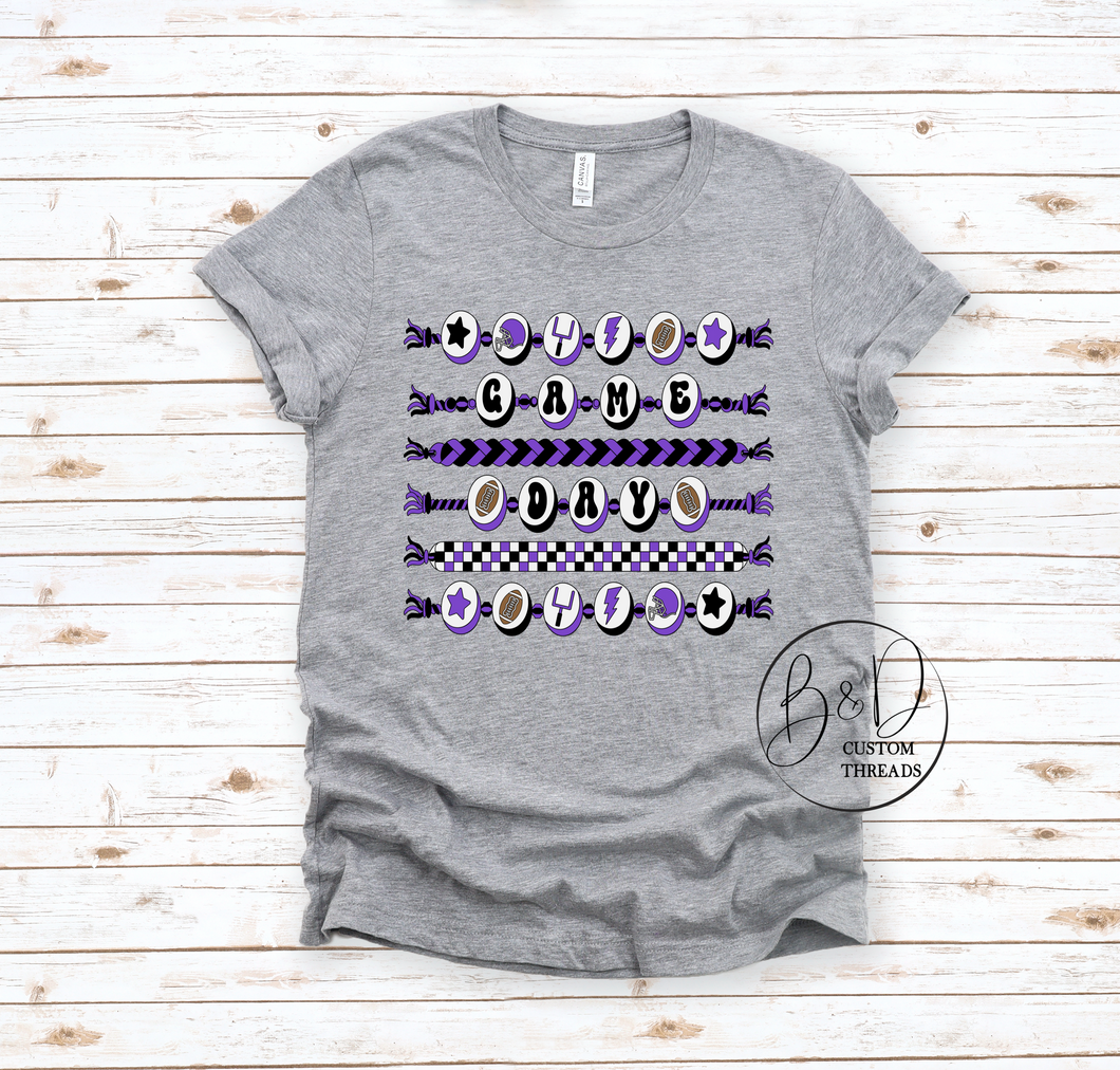 Game Day Friendship bracelet- purple