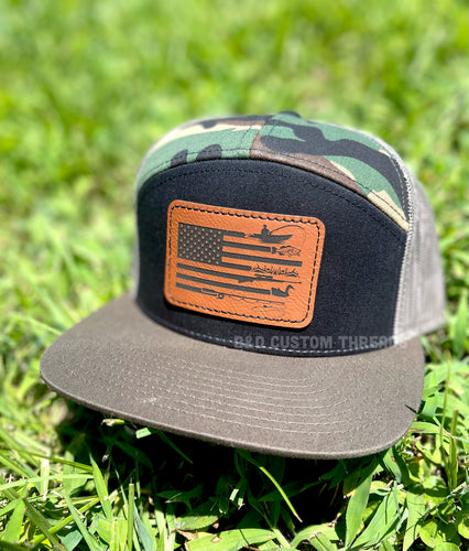 Hunting and fishing flag - Flat bill trucker cap