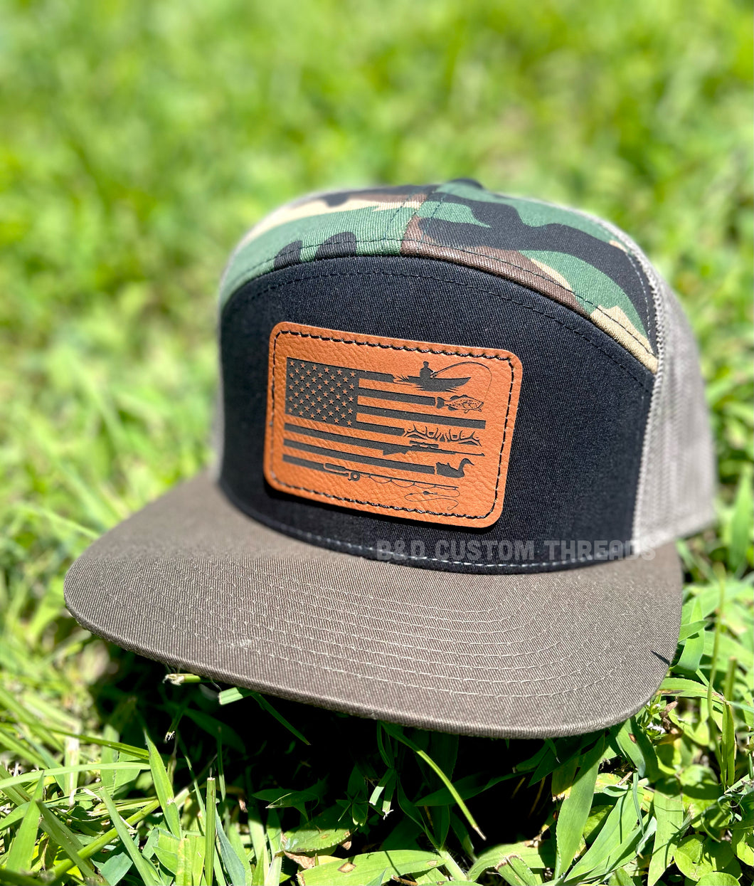 Hunting and fishing flag - Flat bill trucker cap