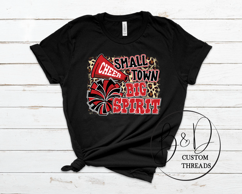 Small town big spirit cheer- Red