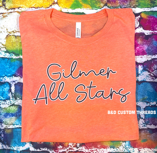 Gilmer All Stars- orange tee