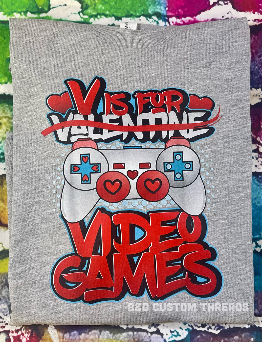 YOUTH-v is for video games (tee shirt)