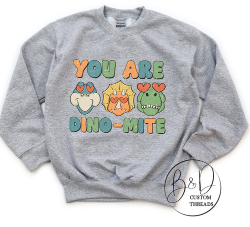 Youth- you are DINOmite    - sweatshirt