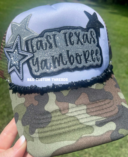 East Texas Yamboree - camo  - foam trucker patch hat