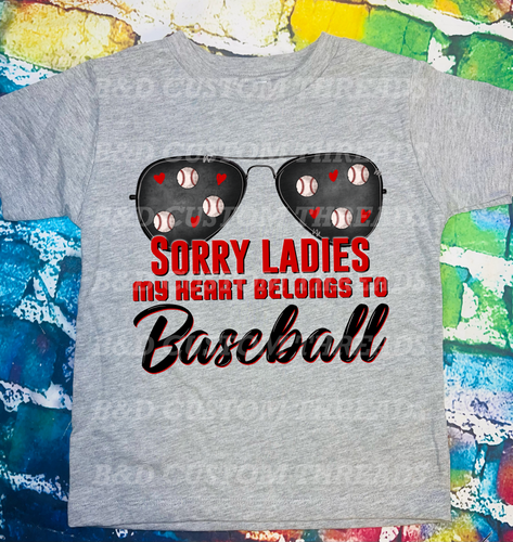 My heart belongs to baseball (tees & sweatshirts)
