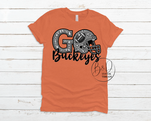 Faux rhinestone mascots -go buckeyes - teeshirts