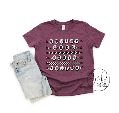 Game Day Friendship bracelet- maroon