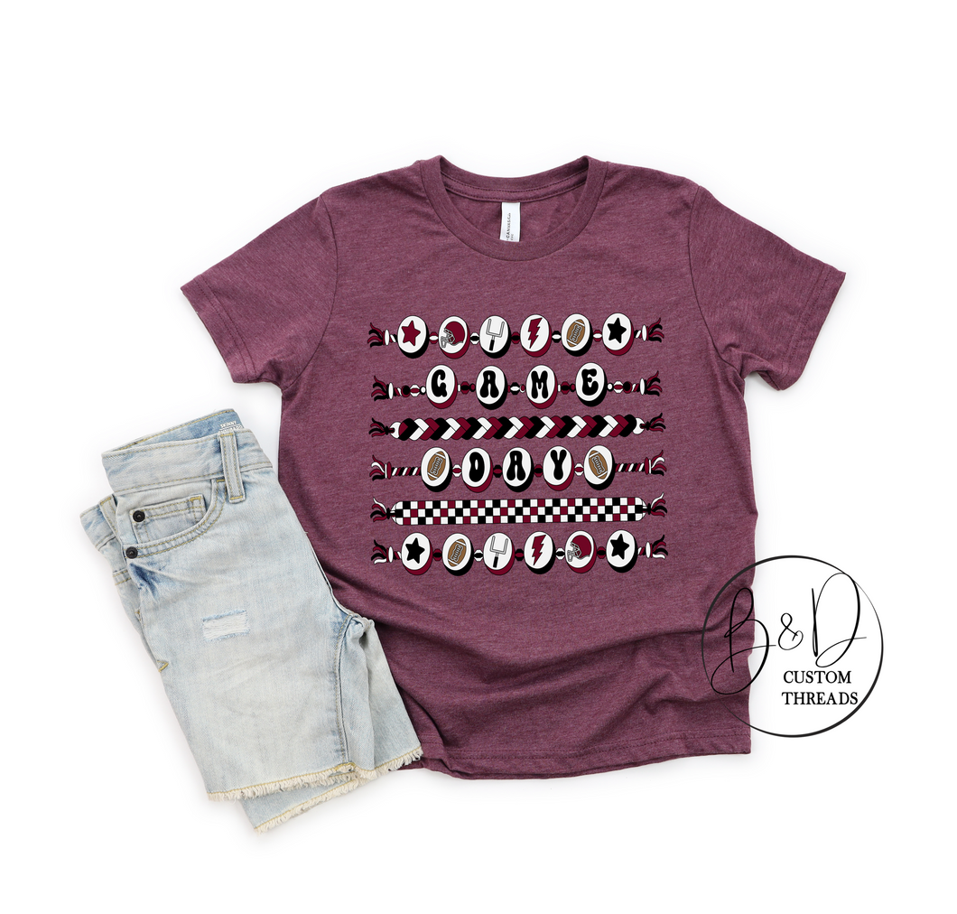 Game Day Friendship bracelet- maroon