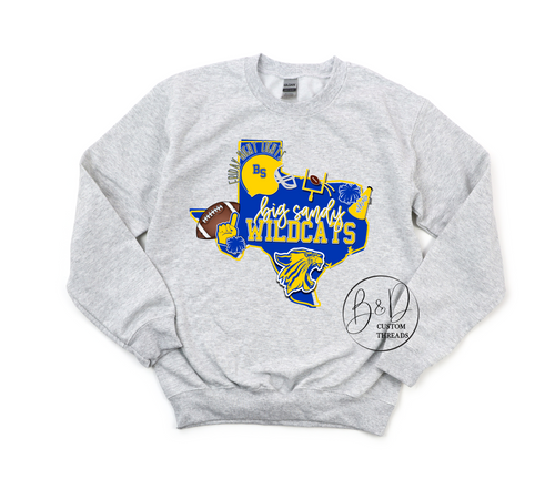 Big sandy wildcats texas - sweatshirt