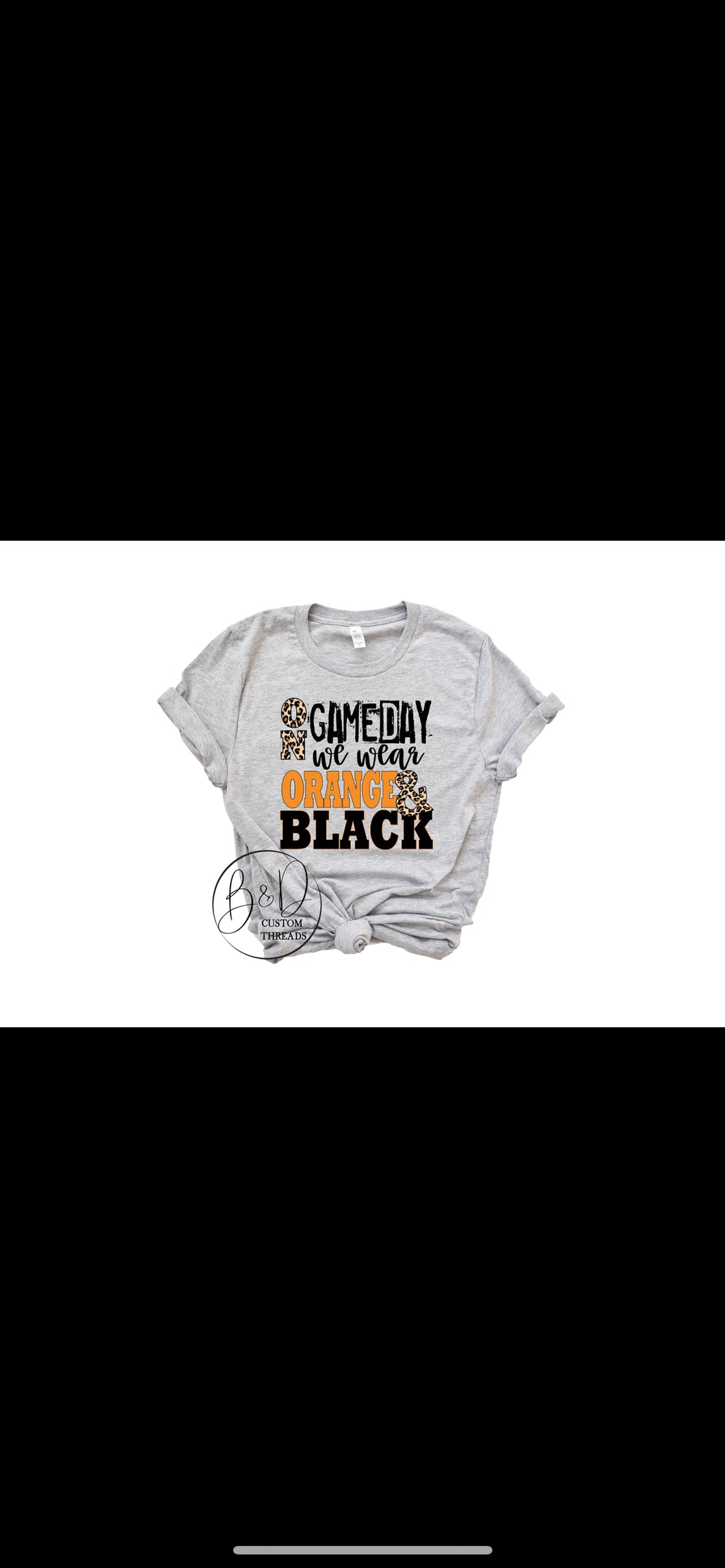 YOUTH-on game days we wear orange and black