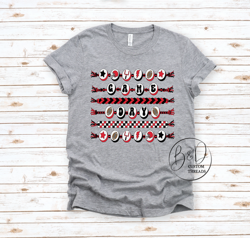 Game Day Friendship bracelet- red