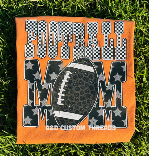 Football mom - orange and black