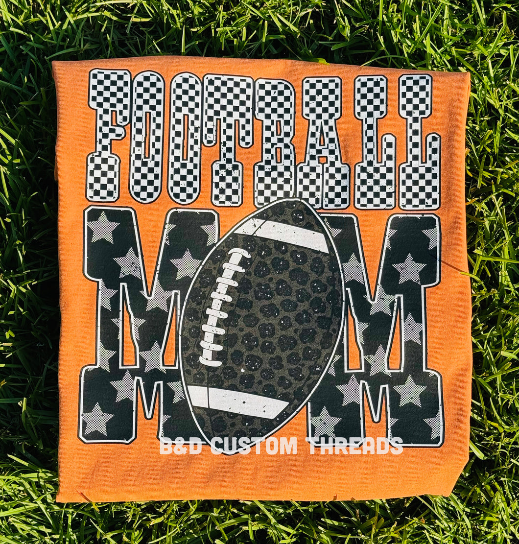 Football mom - orange and black
