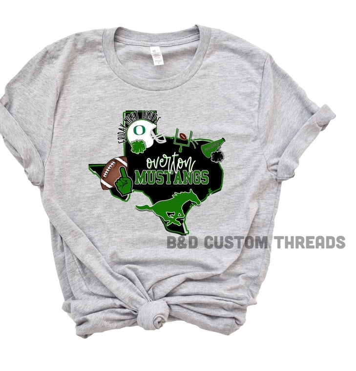 Overton mustangs Texas