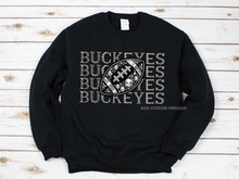 Load image into Gallery viewer, Faux rhinestone mascot - buckeyes - SWEATSHIRT