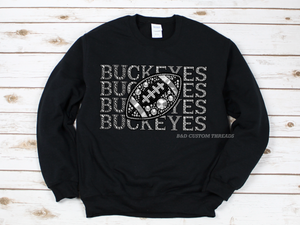Faux rhinestone mascot - buckeyes - SWEATSHIRT
