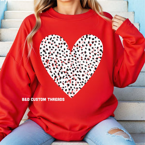 Dalmation heart (tees & sweatshirts)