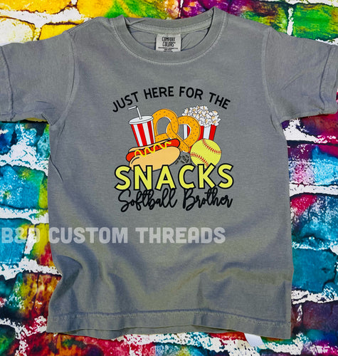 Just here for the snacks softball brother