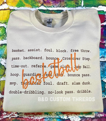Basketball words - SWEATSHIRT