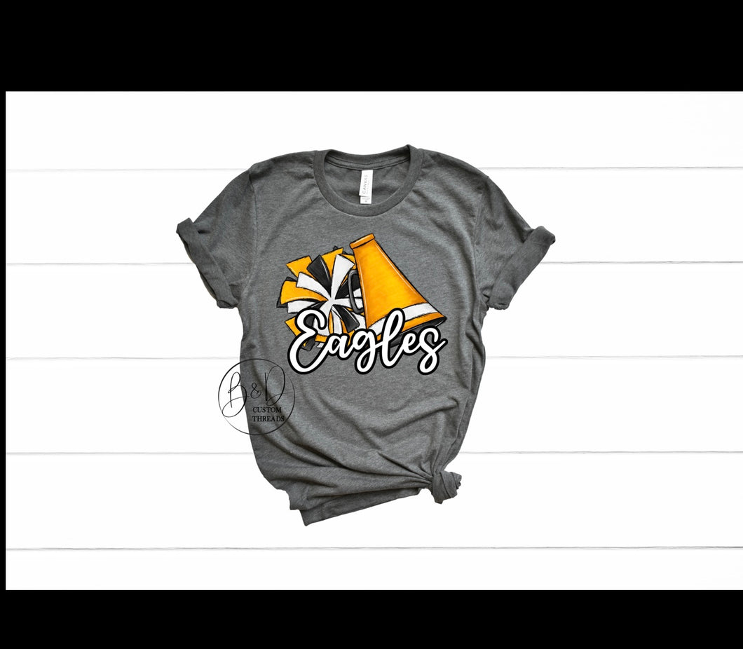 cheer- eagles (yellow gold)