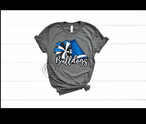 Cheer- bulldogs blue