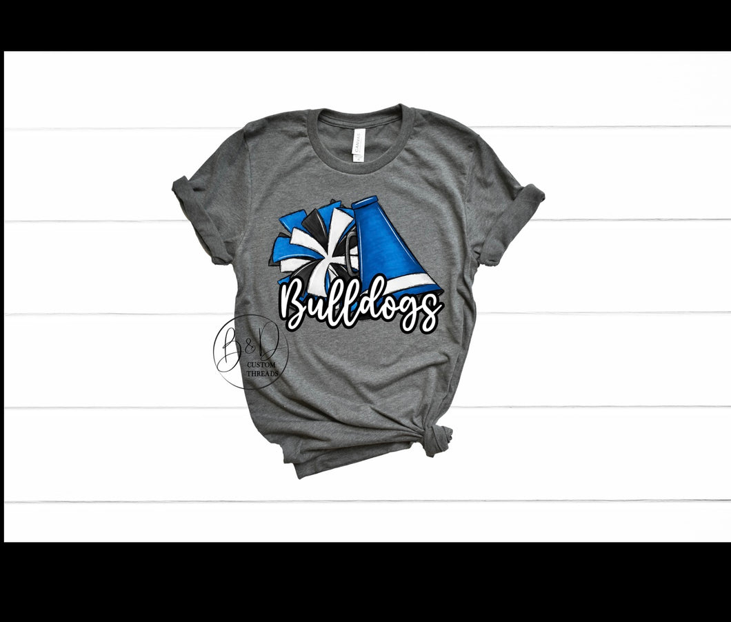 Cheer- bulldogs blue
